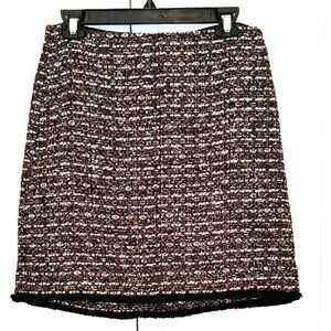 LOFT Tweed Mini Skirt - Black and White